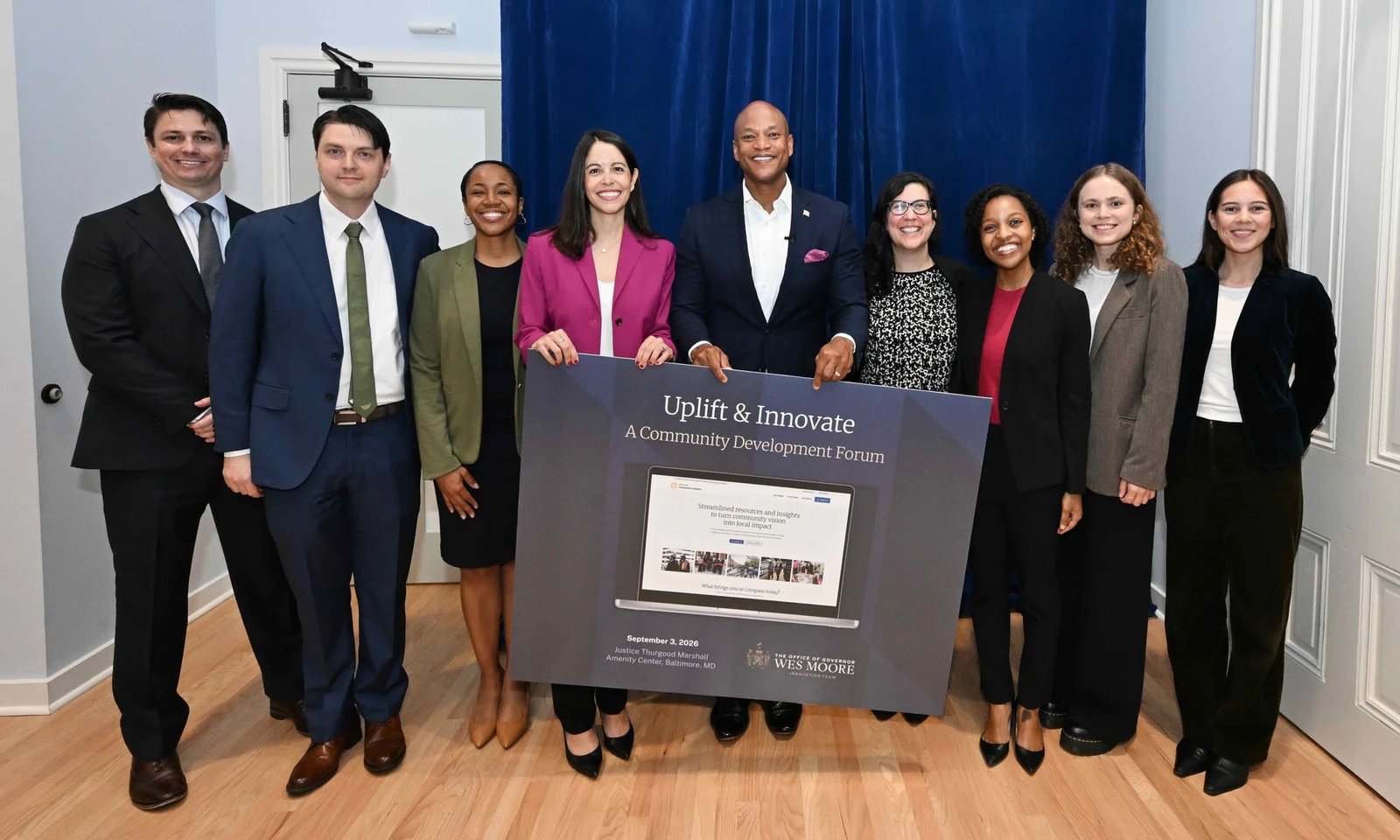 Innovation Team photo with Governor Wes Moore